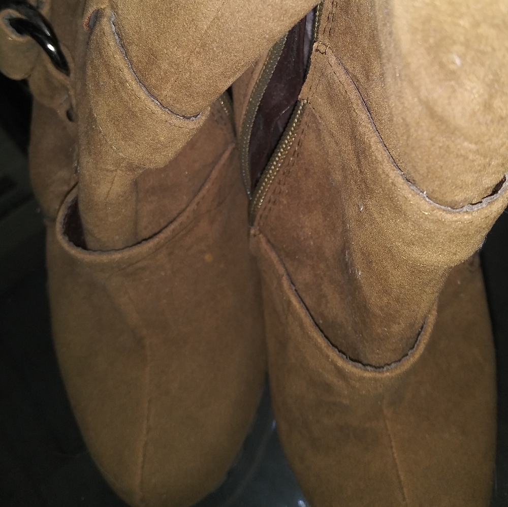 Olive green sexy ankle booties